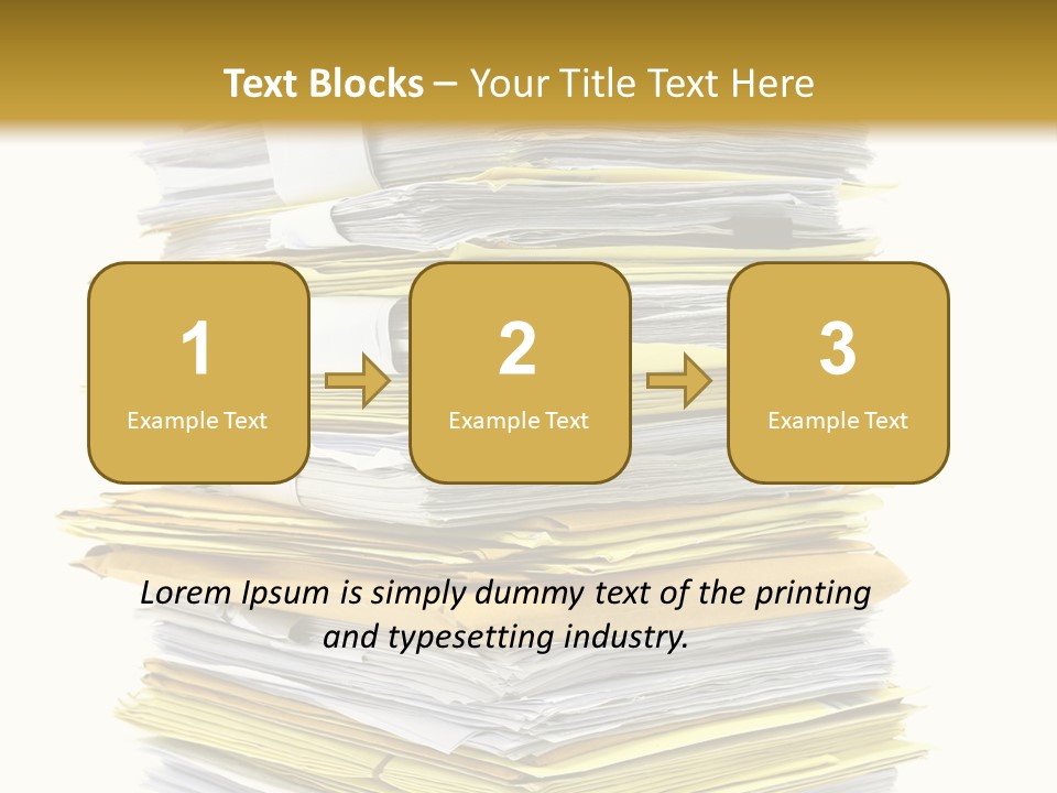 A Stack Of Folders On Top Of Each Other PowerPoint Template