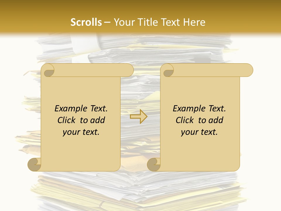 A Stack Of Folders On Top Of Each Other PowerPoint Template