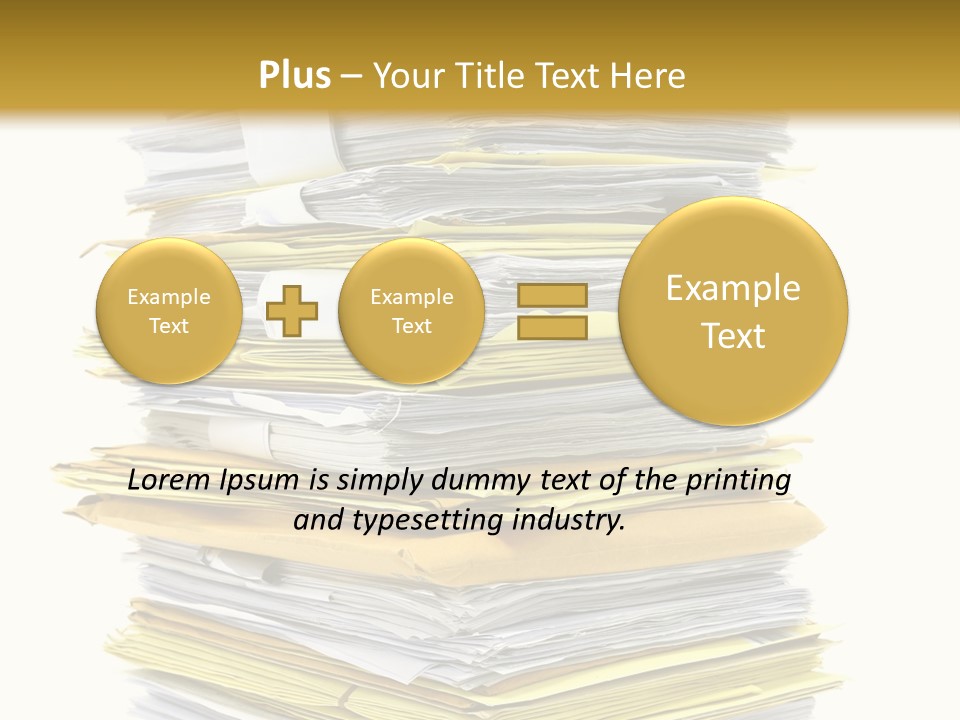A Stack Of Folders On Top Of Each Other PowerPoint Template