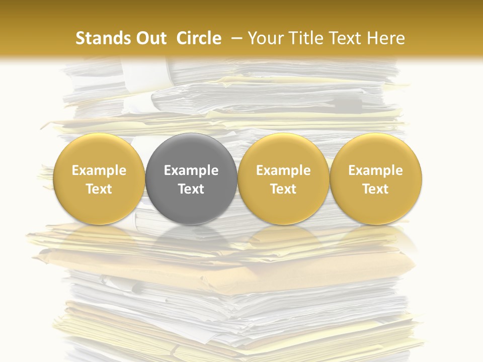 A Stack Of Folders On Top Of Each Other PowerPoint Template