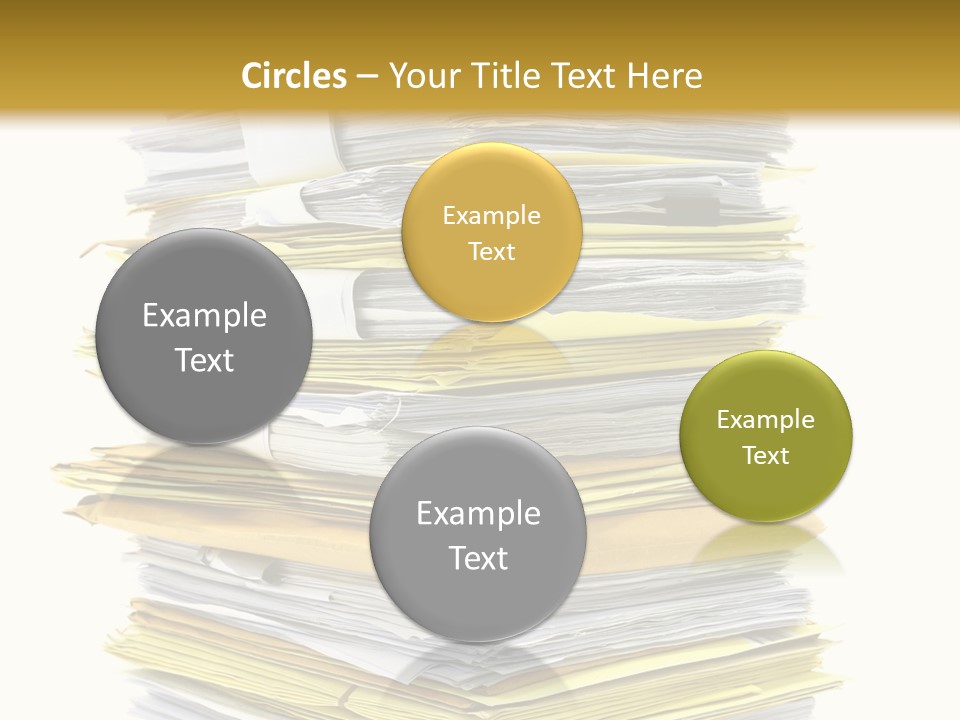 A Stack Of Folders On Top Of Each Other PowerPoint Template