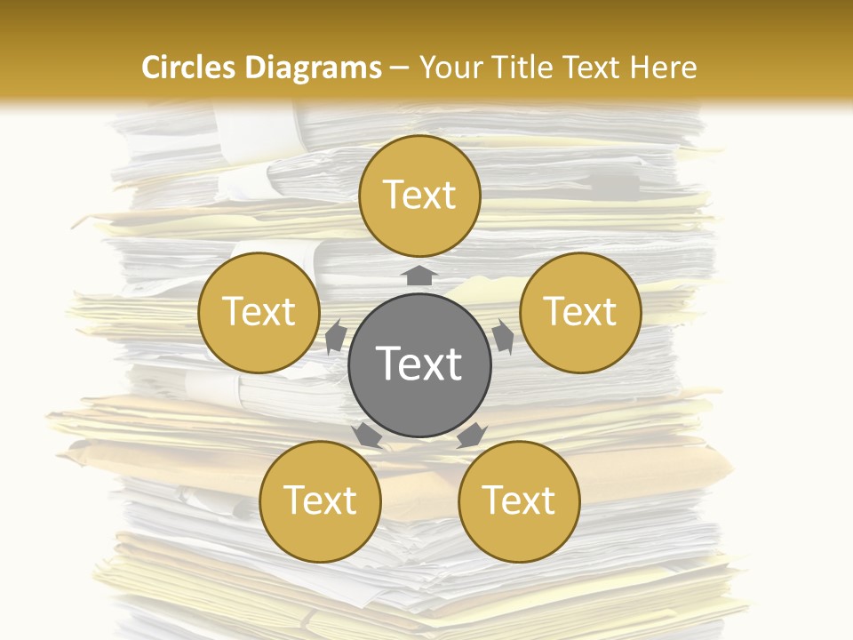 A Stack Of Folders On Top Of Each Other PowerPoint Template