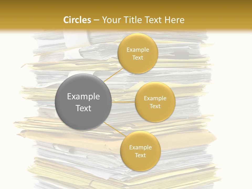 A Stack Of Folders On Top Of Each Other PowerPoint Template