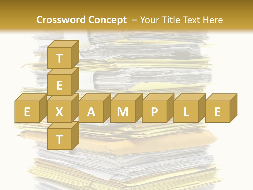 A Stack Of Folders On Top Of Each Other PowerPoint Template
