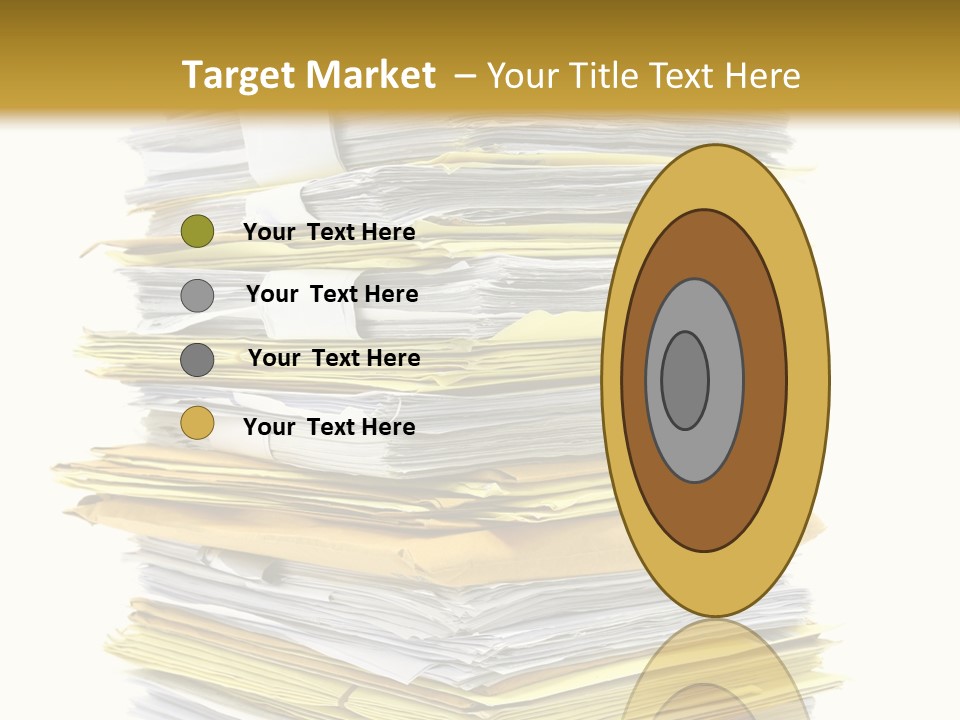 A Stack Of Folders On Top Of Each Other PowerPoint Template