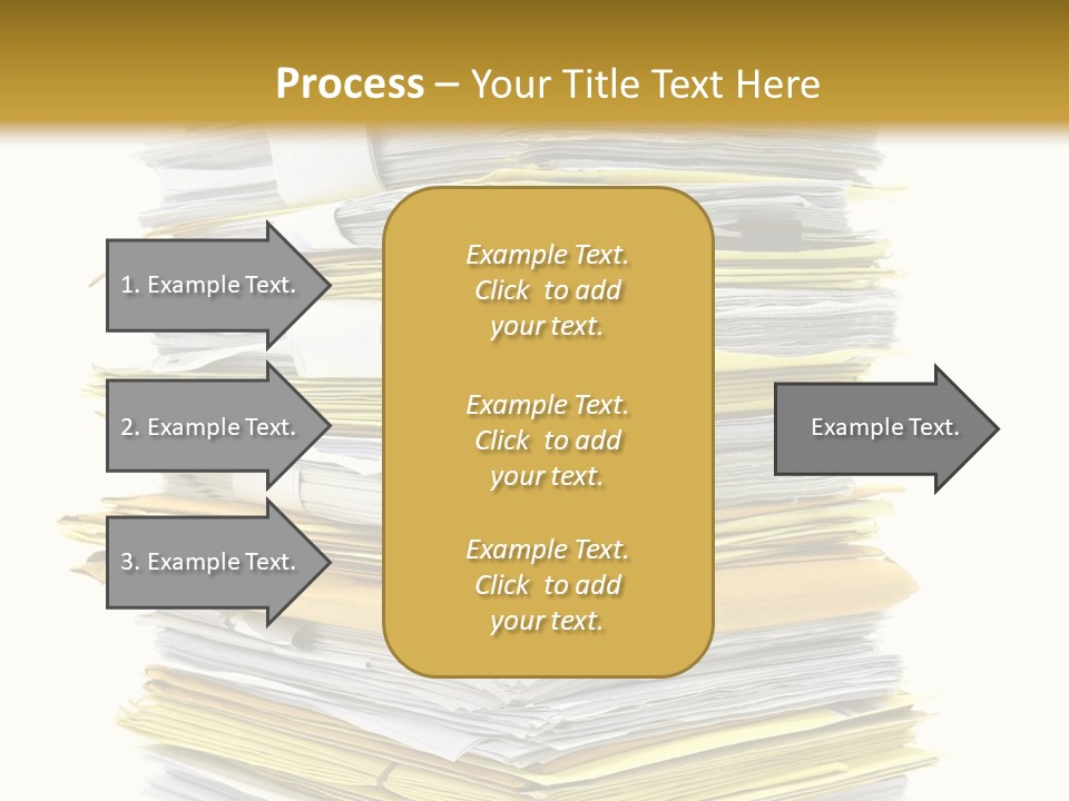 A Stack Of Folders On Top Of Each Other PowerPoint Template