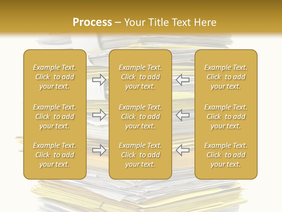 A Stack Of Folders On Top Of Each Other PowerPoint Template
