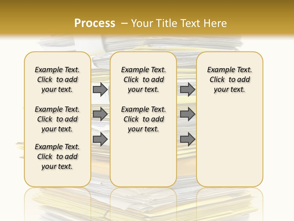 A Stack Of Folders On Top Of Each Other PowerPoint Template