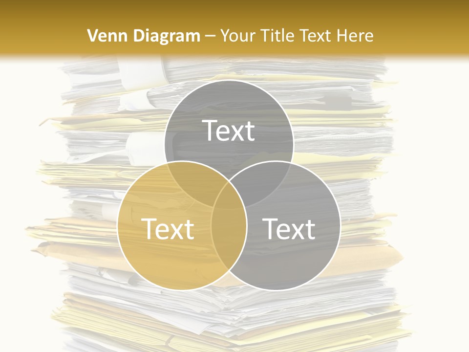 A Stack Of Folders On Top Of Each Other PowerPoint Template