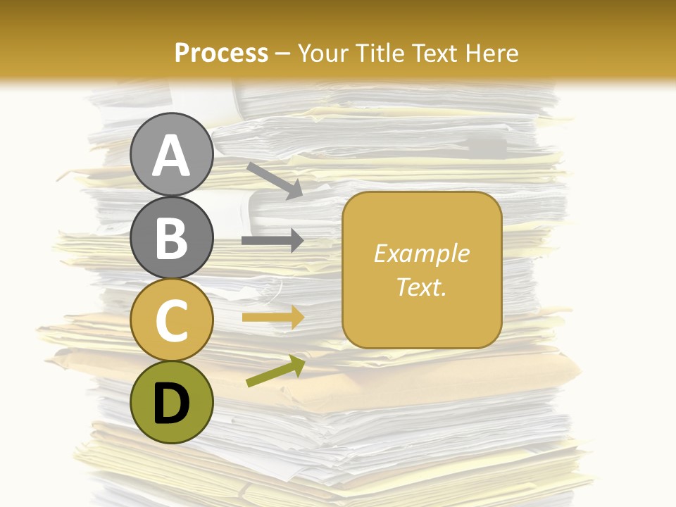A Stack Of Folders On Top Of Each Other PowerPoint Template