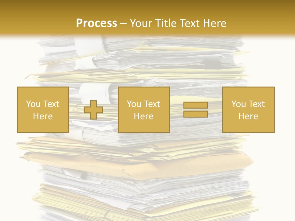 A Stack Of Folders On Top Of Each Other PowerPoint Template