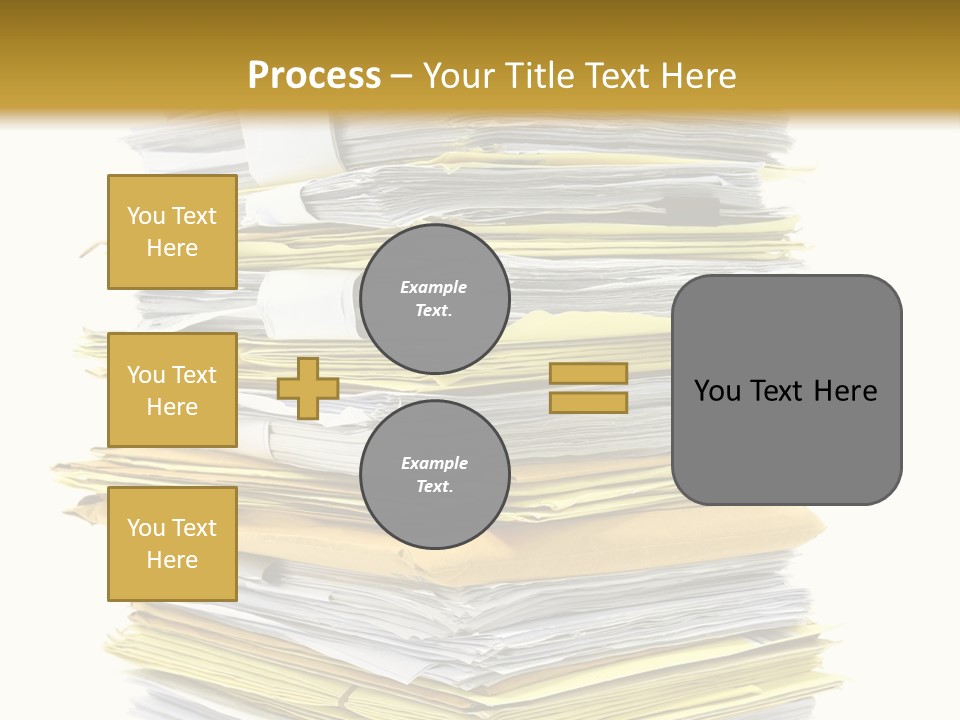 A Stack Of Folders On Top Of Each Other PowerPoint Template