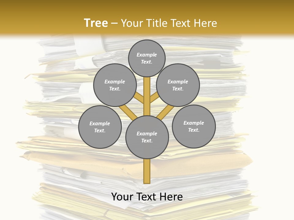 A Stack Of Folders On Top Of Each Other PowerPoint Template
