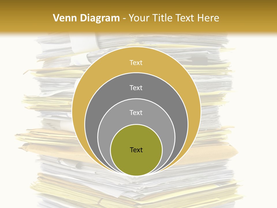 A Stack Of Folders On Top Of Each Other PowerPoint Template