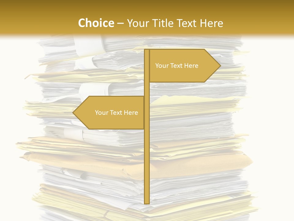 A Stack Of Folders On Top Of Each Other PowerPoint Template