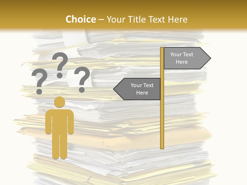 A Stack Of Folders On Top Of Each Other PowerPoint Template