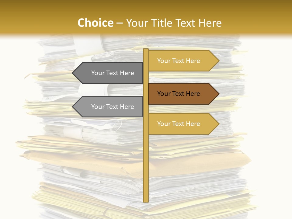 A Stack Of Folders On Top Of Each Other PowerPoint Template