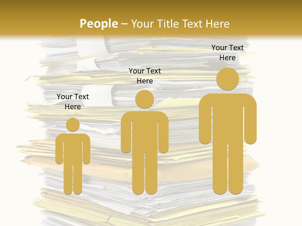 A Stack Of Folders On Top Of Each Other PowerPoint Template