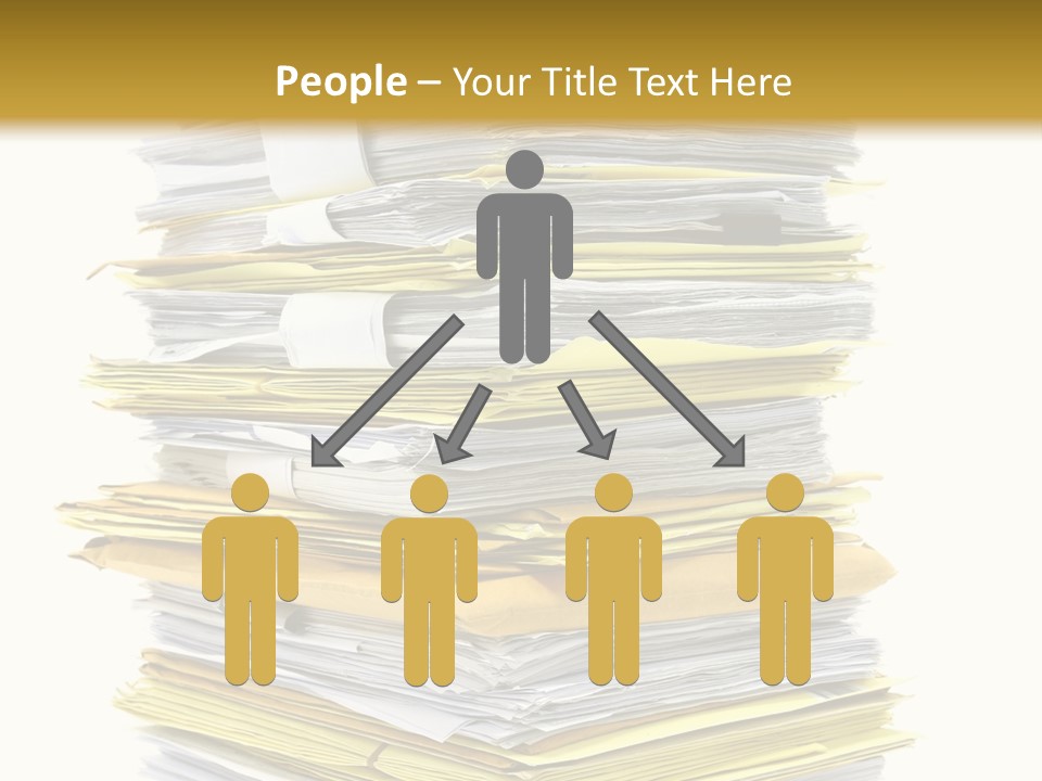 A Stack Of Folders On Top Of Each Other PowerPoint Template