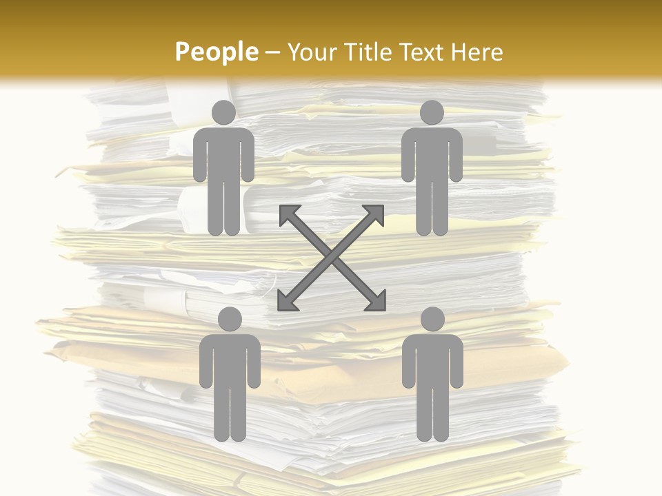 A Stack Of Folders On Top Of Each Other PowerPoint Template