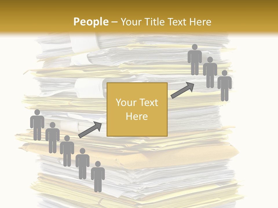 A Stack Of Folders On Top Of Each Other PowerPoint Template