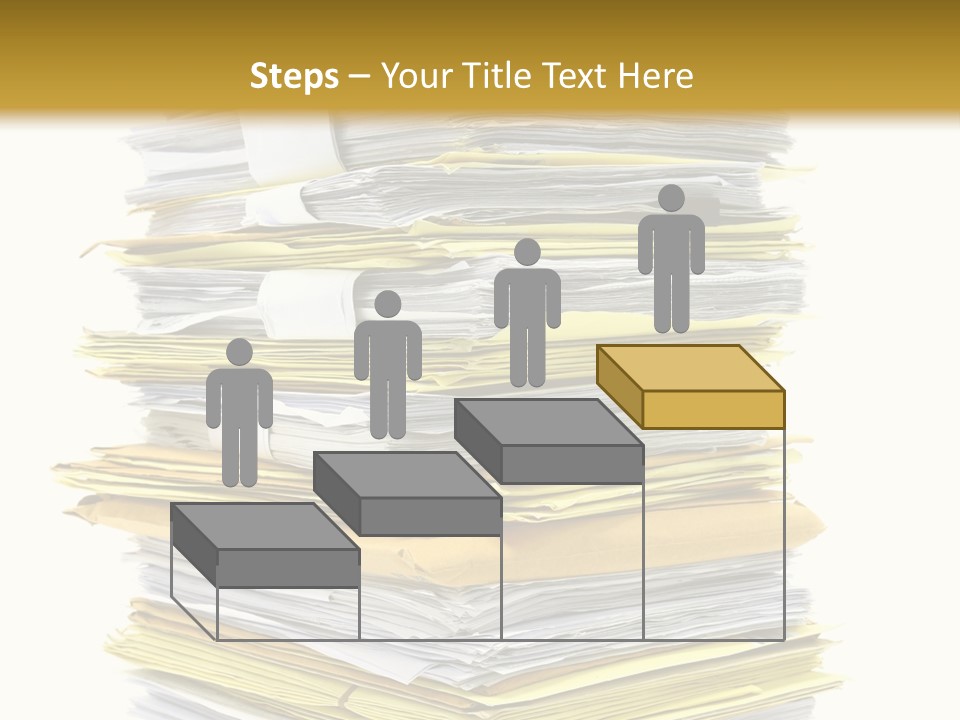 A Stack Of Folders On Top Of Each Other PowerPoint Template