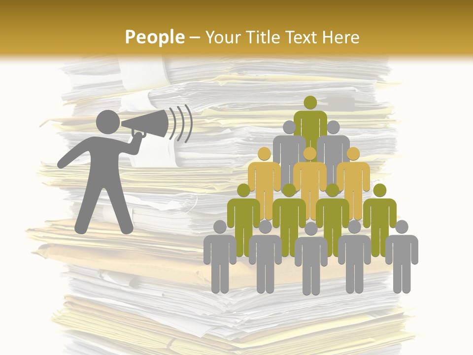 A Stack Of Folders On Top Of Each Other PowerPoint Template