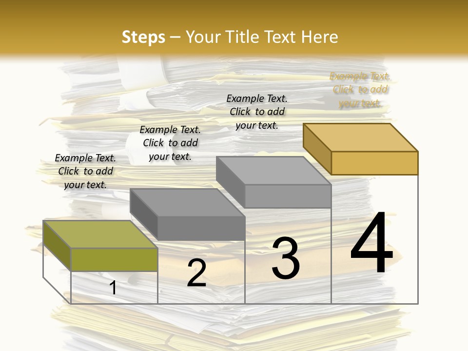 A Stack Of Folders On Top Of Each Other PowerPoint Template