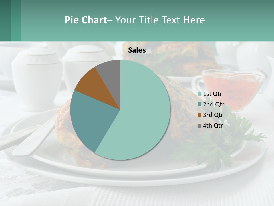 A White Plate Topped With Food Next To A Cup Of Tea PowerPoint Template