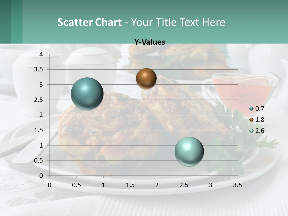 A White Plate Topped With Food Next To A Cup Of Tea PowerPoint Template