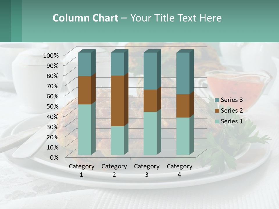 A White Plate Topped With Food Next To A Cup Of Tea PowerPoint Template