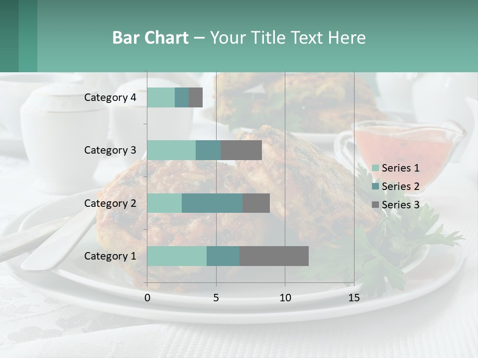 A White Plate Topped With Food Next To A Cup Of Tea PowerPoint Template