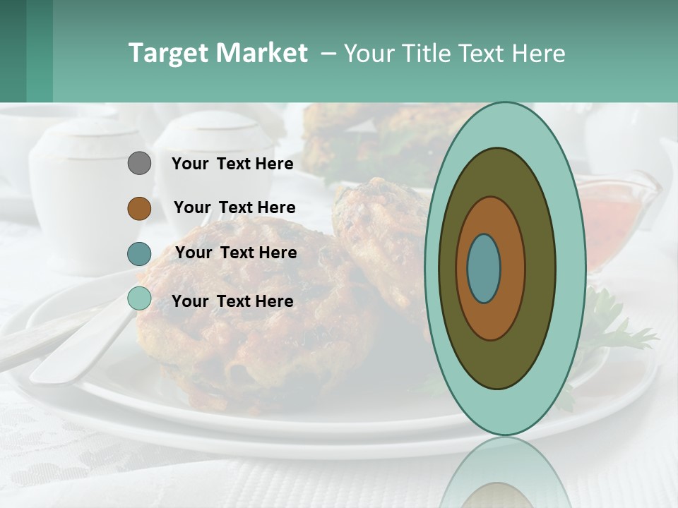A White Plate Topped With Food Next To A Cup Of Tea PowerPoint Template
