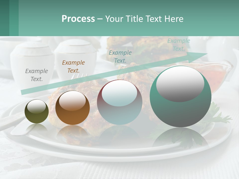 A White Plate Topped With Food Next To A Cup Of Tea PowerPoint Template