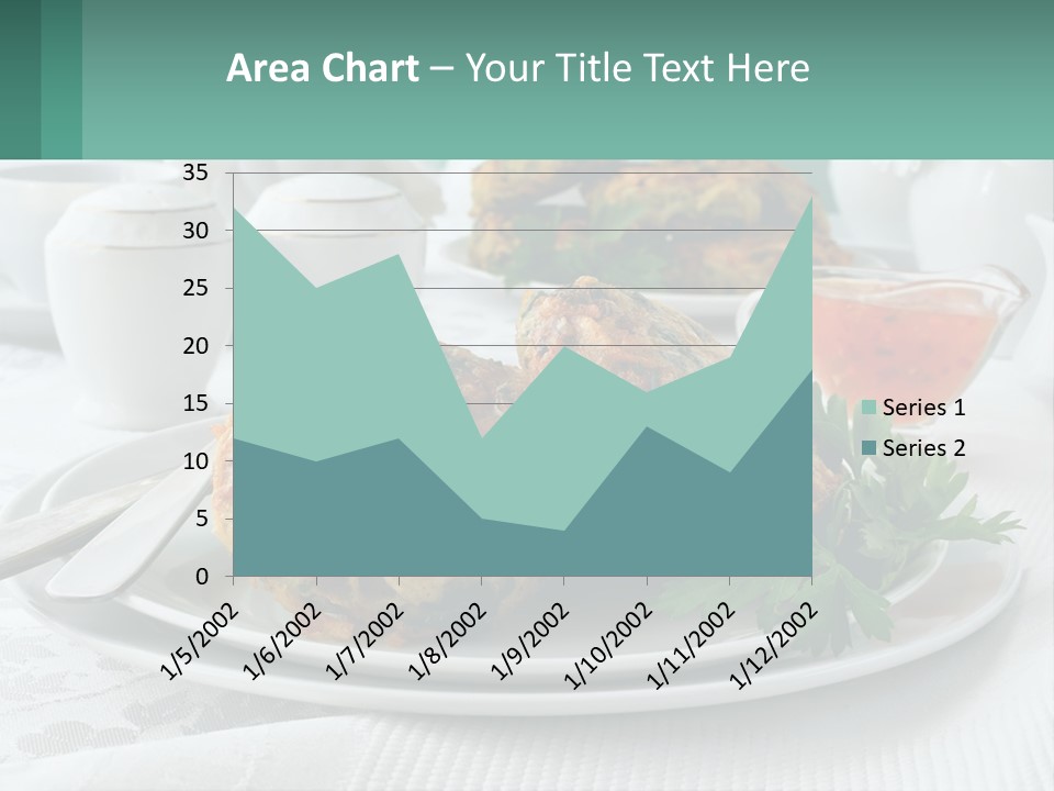 A White Plate Topped With Food Next To A Cup Of Tea PowerPoint Template