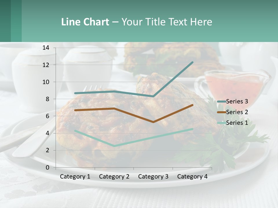 A White Plate Topped With Food Next To A Cup Of Tea PowerPoint Template