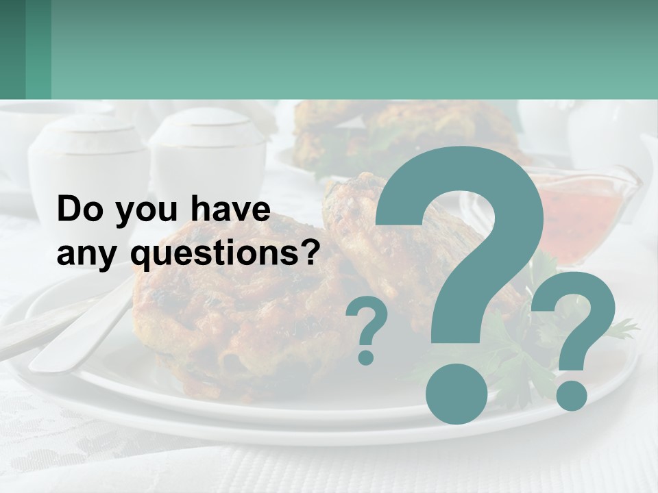 A White Plate Topped With Food Next To A Cup Of Tea PowerPoint Template