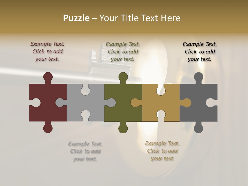 A Key On A Door With A Light Coming Out Of It PowerPoint Template