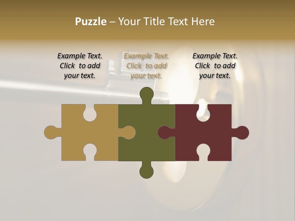 A Key On A Door With A Light Coming Out Of It PowerPoint Template