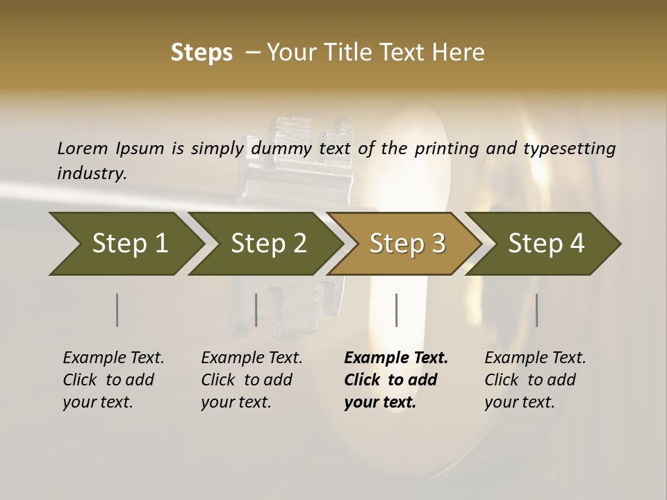 A Key On A Door With A Light Coming Out Of It PowerPoint Template