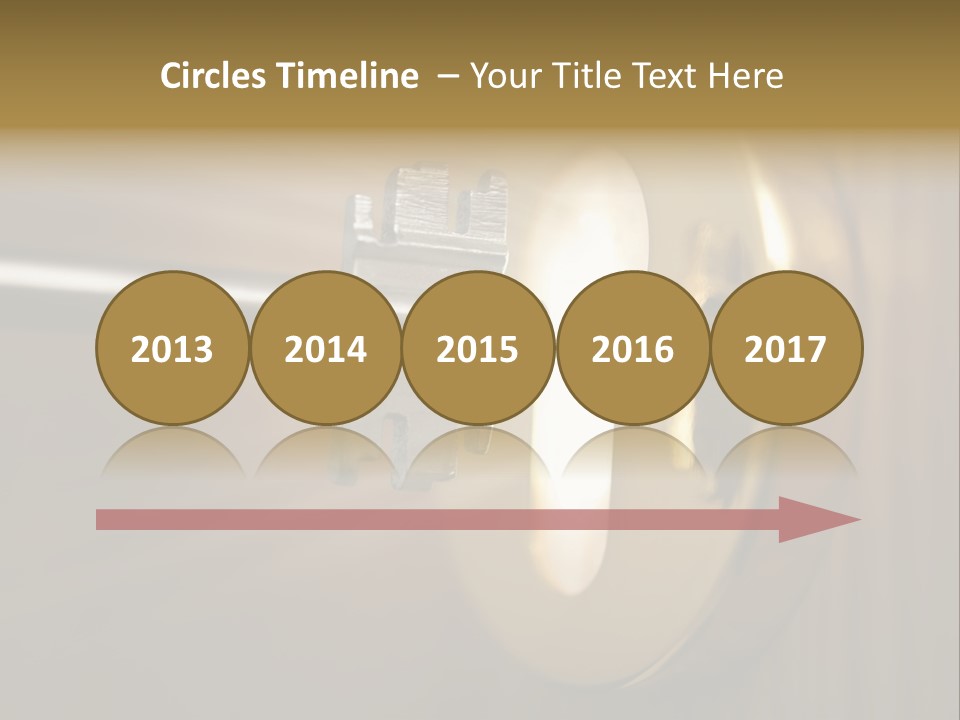 A Key On A Door With A Light Coming Out Of It PowerPoint Template