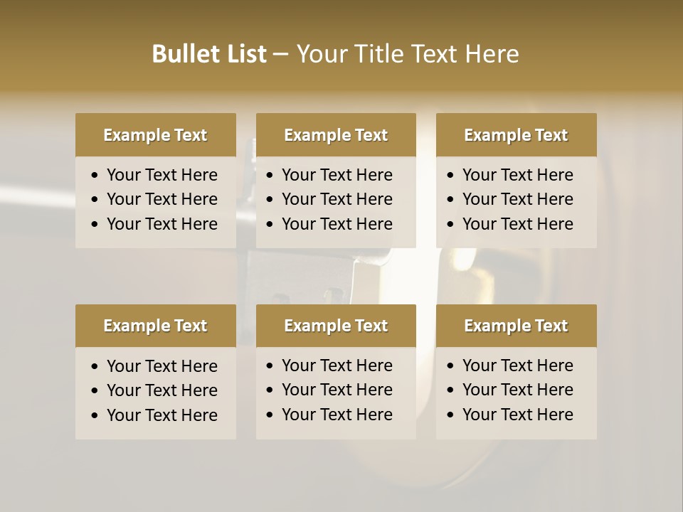 A Key On A Door With A Light Coming Out Of It PowerPoint Template