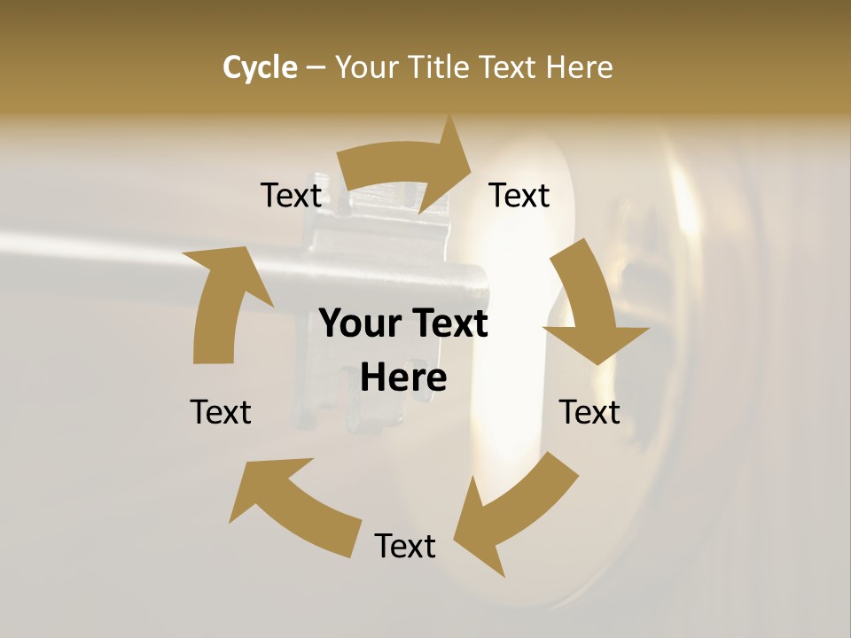 A Key On A Door With A Light Coming Out Of It PowerPoint Template