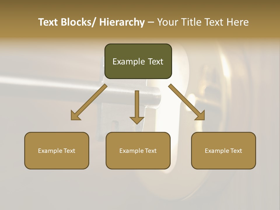 A Key On A Door With A Light Coming Out Of It PowerPoint Template