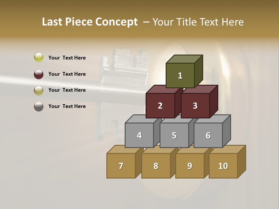 A Key On A Door With A Light Coming Out Of It PowerPoint Template