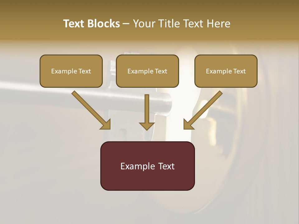 A Key On A Door With A Light Coming Out Of It PowerPoint Template