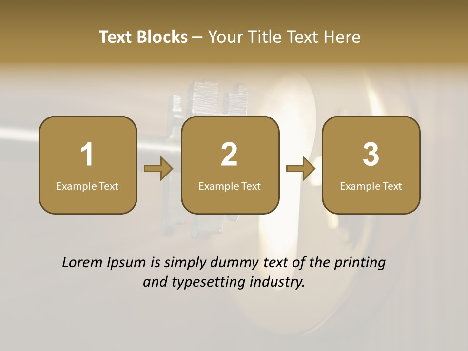 A Key On A Door With A Light Coming Out Of It PowerPoint Template