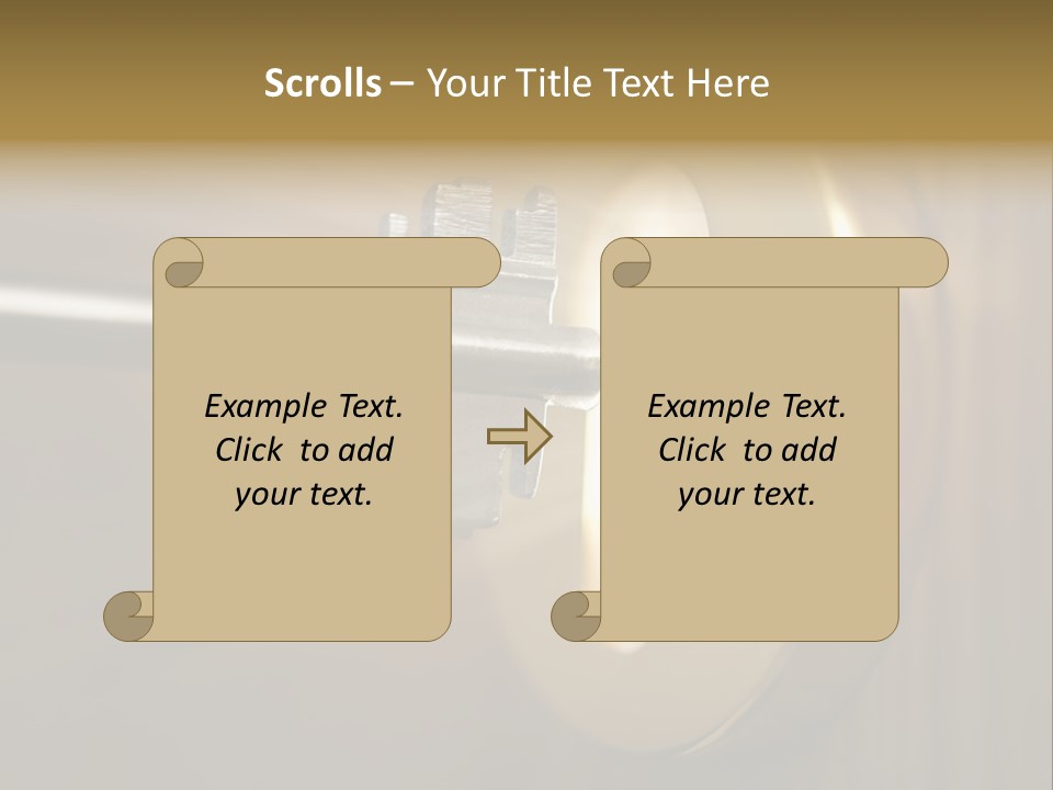 A Key On A Door With A Light Coming Out Of It PowerPoint Template