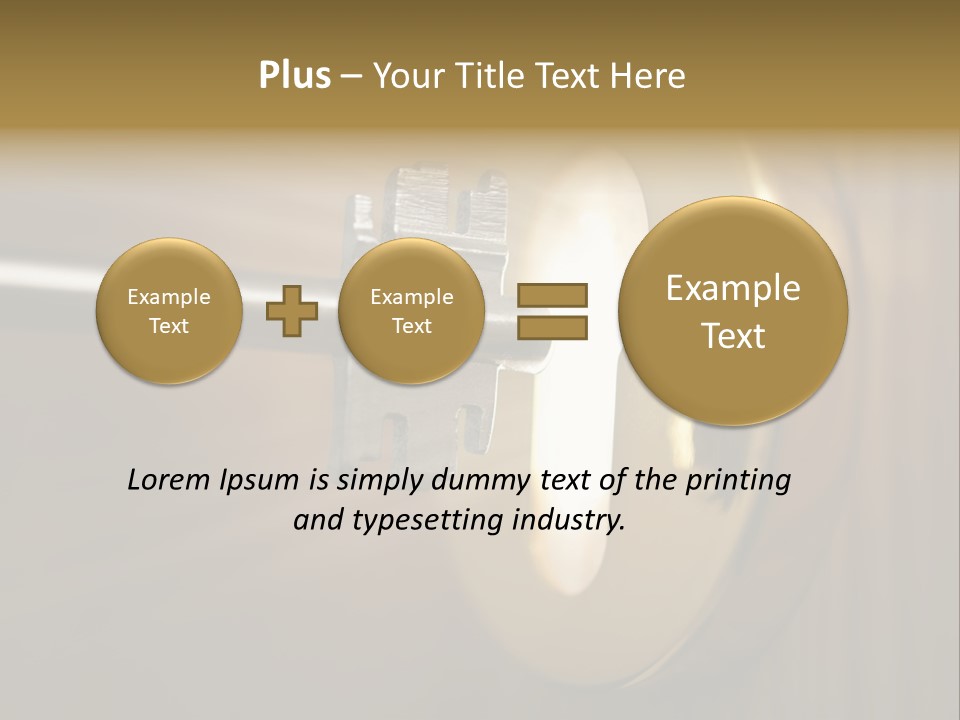 A Key On A Door With A Light Coming Out Of It PowerPoint Template