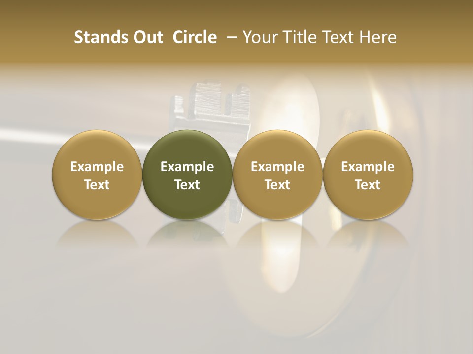 A Key On A Door With A Light Coming Out Of It PowerPoint Template